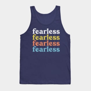 Fearless //// Retro Style Typography Apparel Tank Top